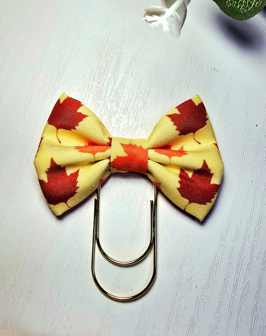 Fall Maple Leaf Bookmark Clip – Stylish Metal Page Marker for Books, Planners & Journals