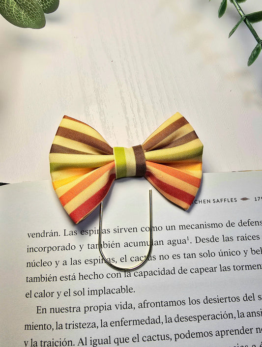 Fall Color Stripes Bookmark Clip – Stylish Metal Page Marker for Books, Planners & Journals