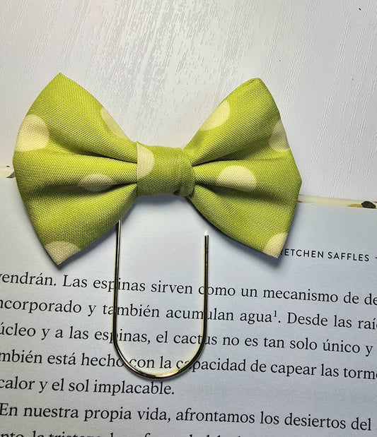 Fall Dots Green Bookmark Clip – Stylish Metal Page Marker for Books, Planners & Journals