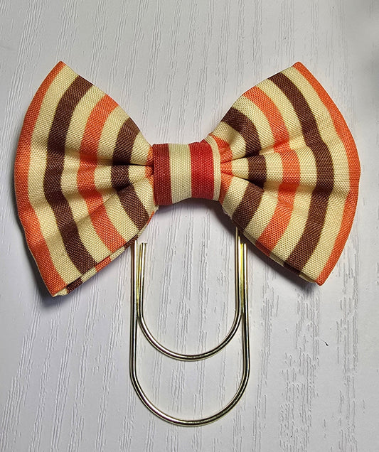 Fall Stripes Bookmark Clip – Stylish Metal Page Marker for Books, Planners & Journals