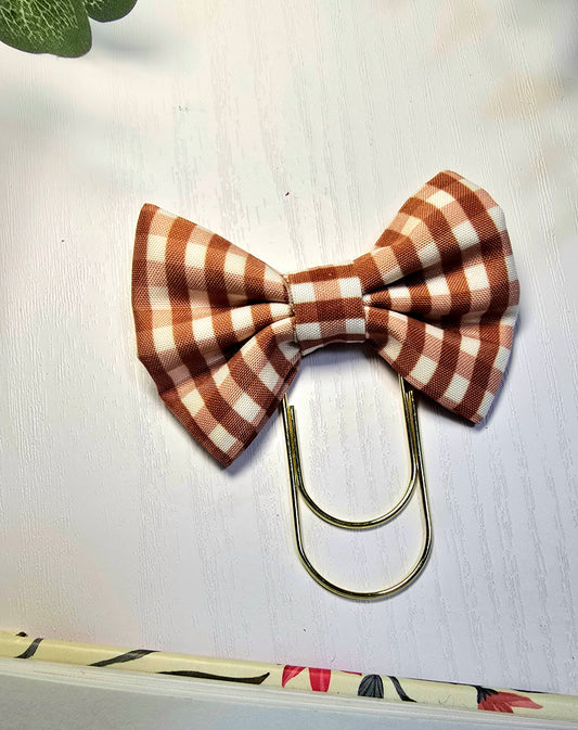 Fall Brown Bookmark Clip – Stylish Metal Page Marker for Books, Planners & Journals